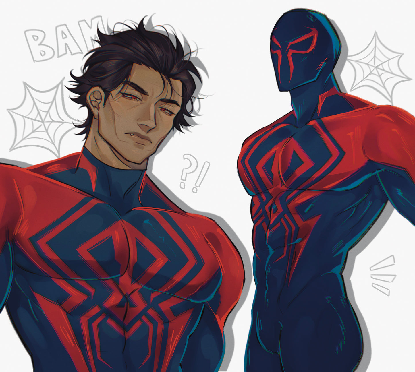 Miguel o’hara Spiderman Across the spider-verse anime drawing digital GLOSSY ART PRINT