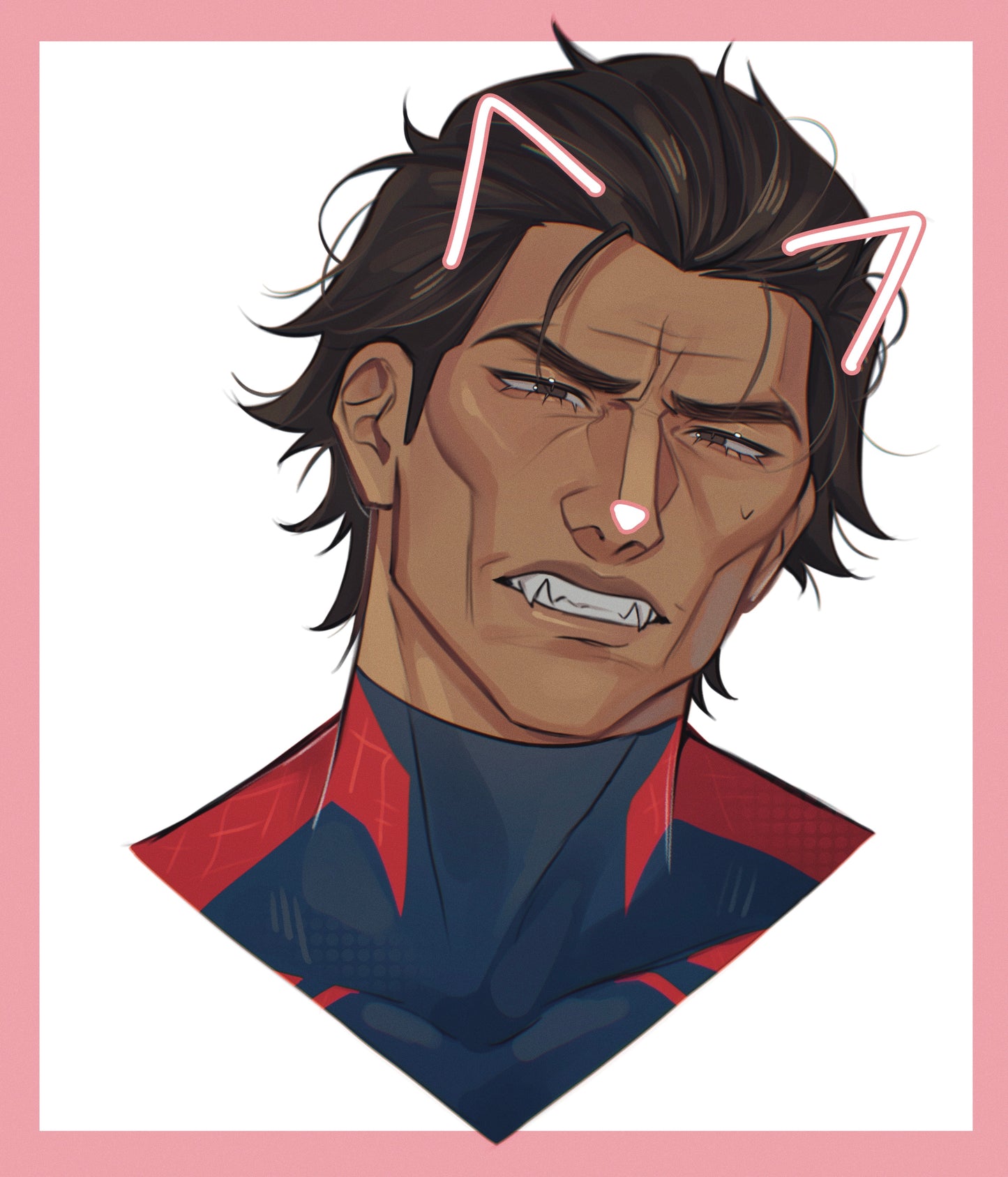 Miguel o’hara Spiderman Across the spider-verse anime drawing digital GLOSSY ART PRINT