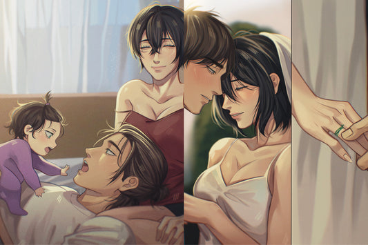 Eremika anime drawing digital GLOSSY ART PRINT