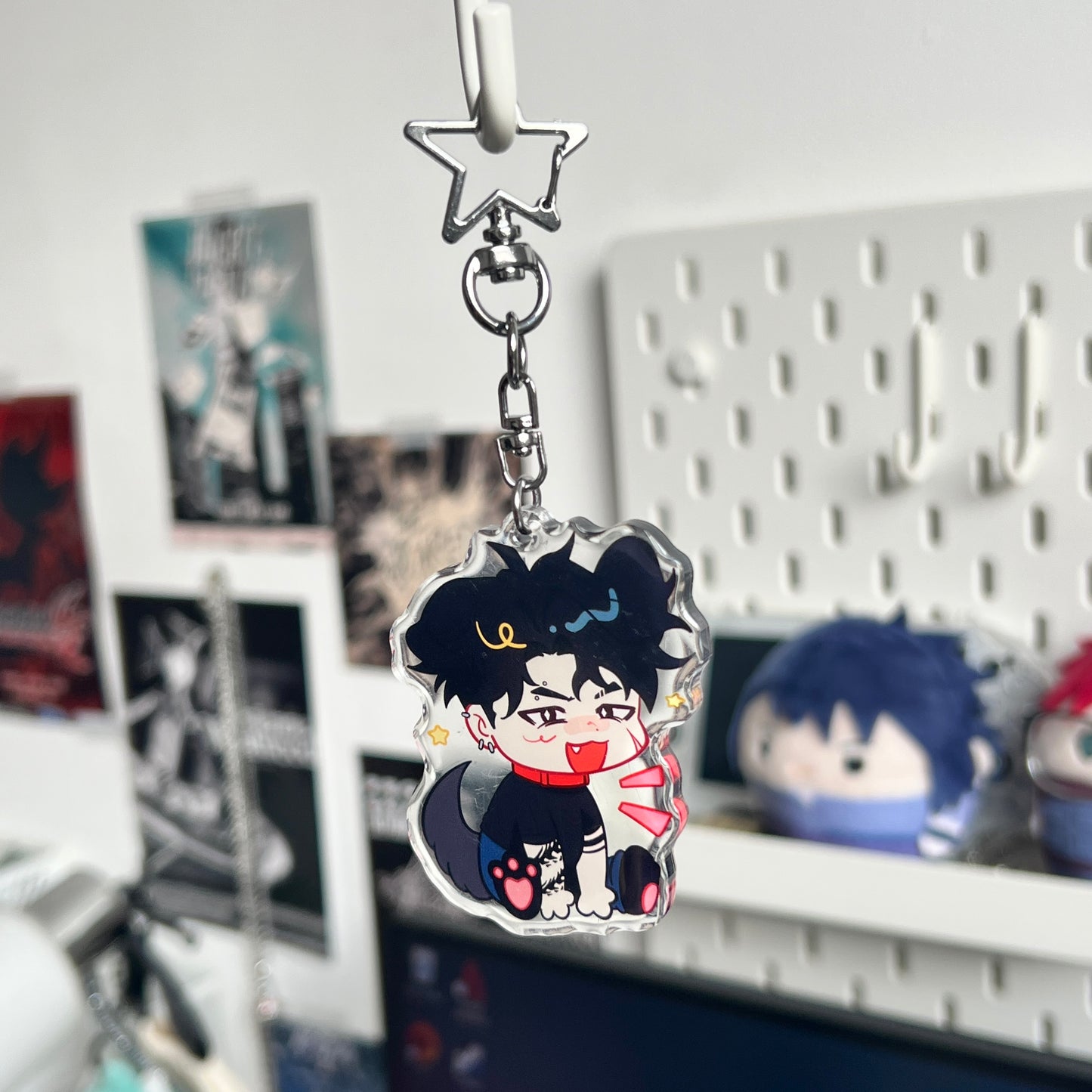 Anime chibi OC epoxy style acrylic 6cm keychains