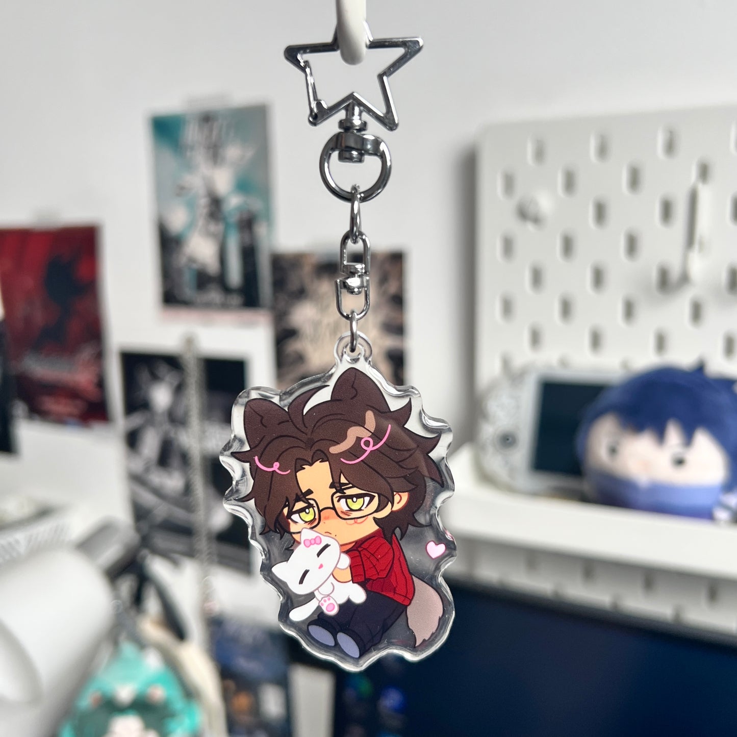 Anime chibi OC epoxy style acrylic 6cm keychains