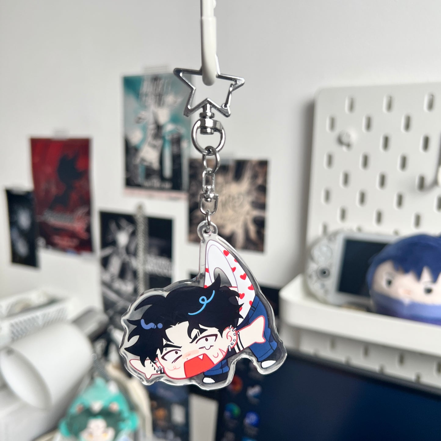 Anime chibi OC epoxy style acrylic 6cm keychains