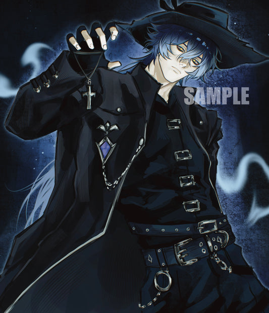 Genshin impact Flins anime boy drawing GLOSSY ART PRINT