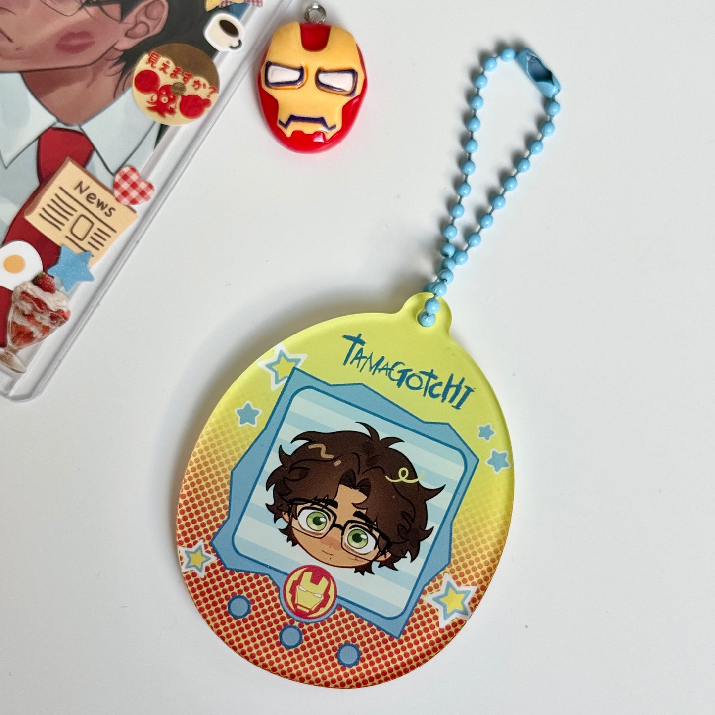 Anime chibi OC epoxy style acrylic 6cm keychains