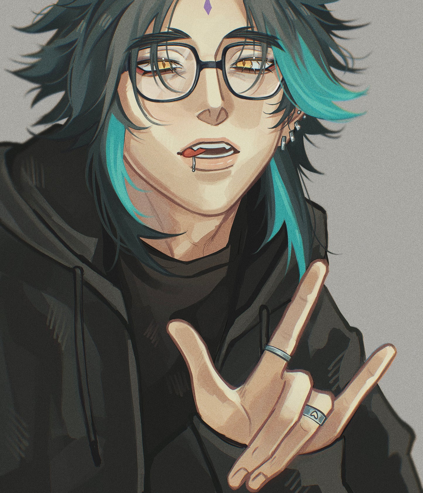Genshin impact Xiao anime boy drawing GLOSSY ART PRINT