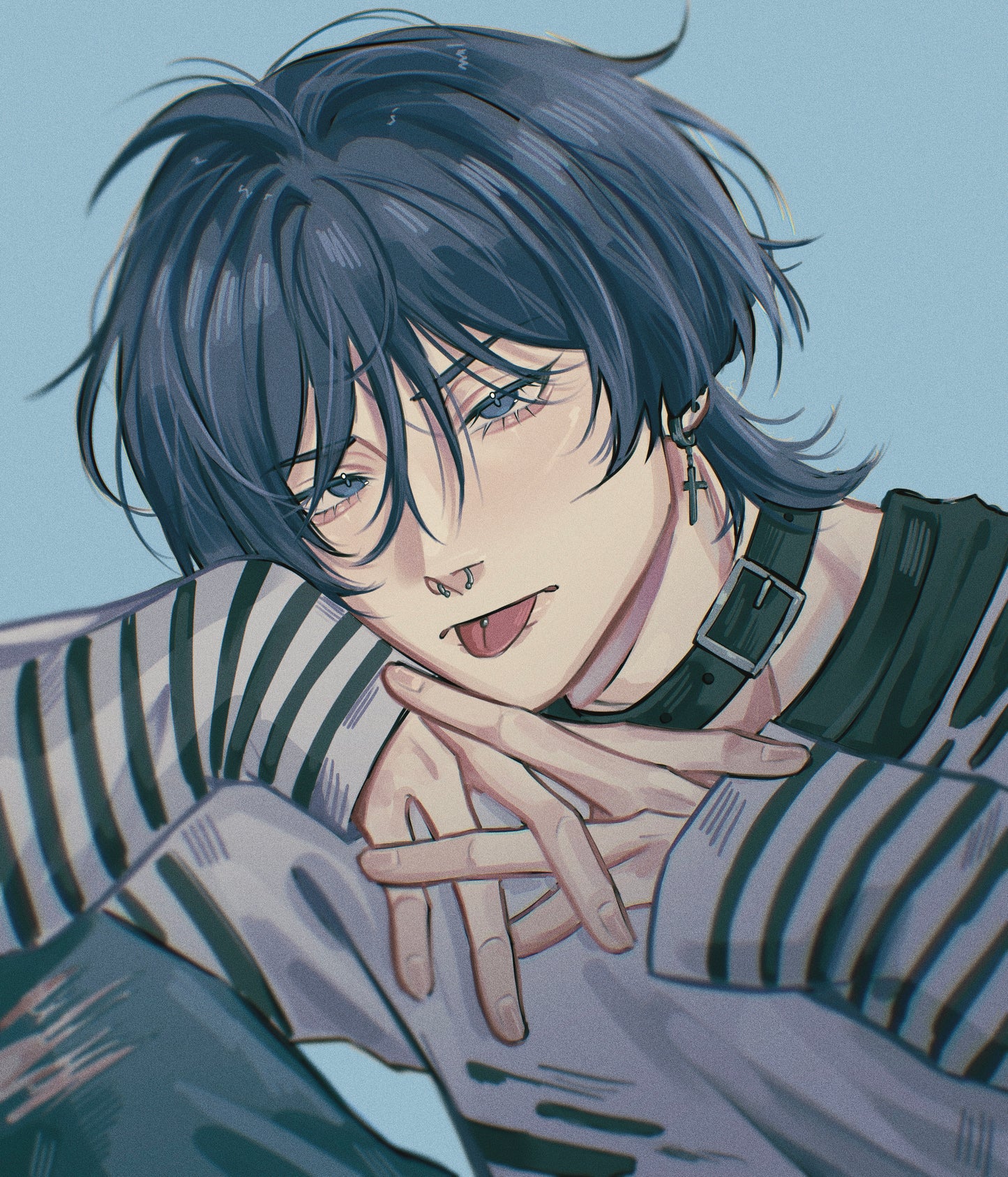 Genshin impact Xiao Scaramouche anime boy drawing GLOSSY ART PRINT