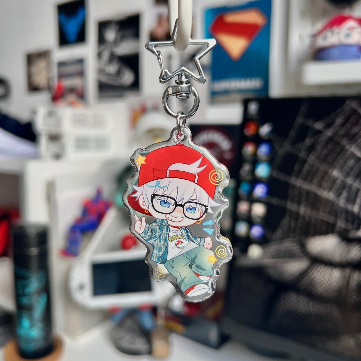 Anime chibi Jujutsu Kaisen JJK Gojo Nanami Choso Geto epoxy style acrylic 6cm keychains