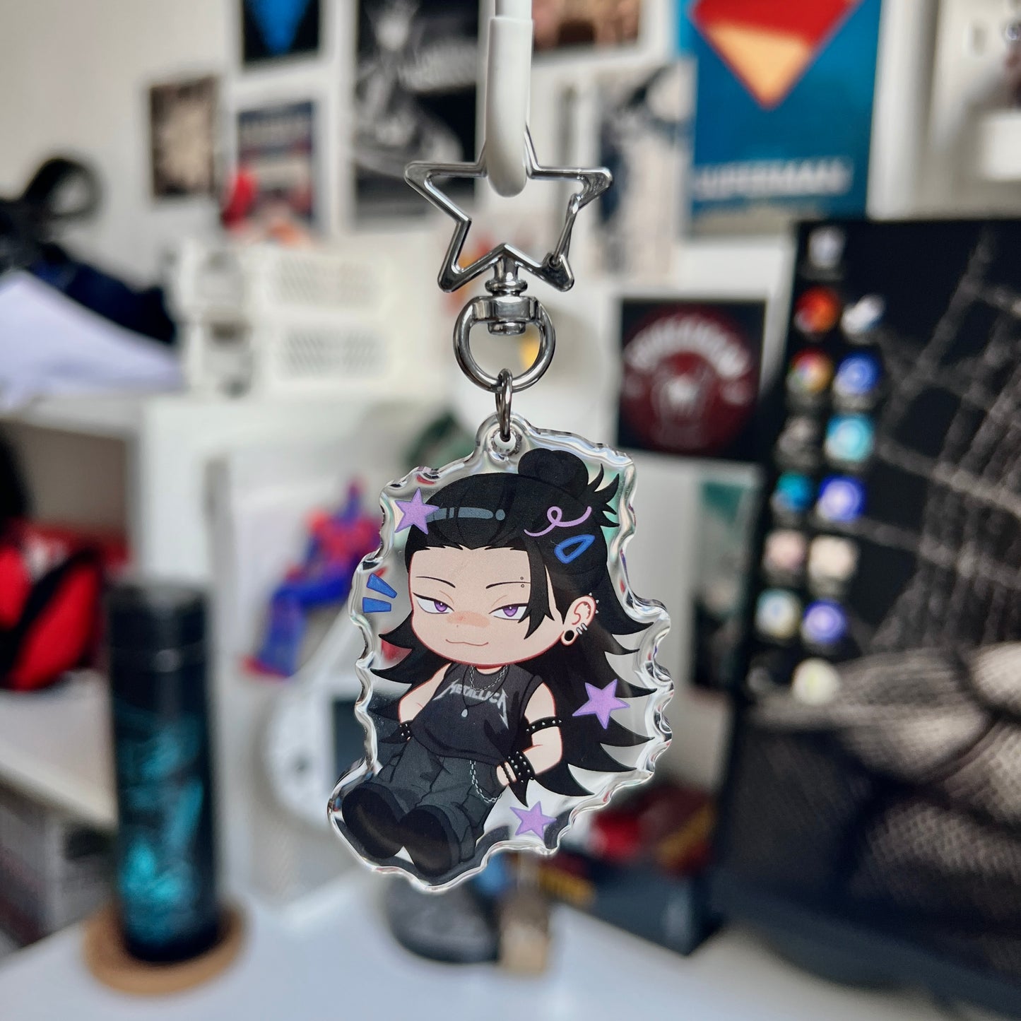 Anime chibi Jujutsu Kaisen JJK Gojo Nanami Choso Geto epoxy style acrylic 6cm keychains