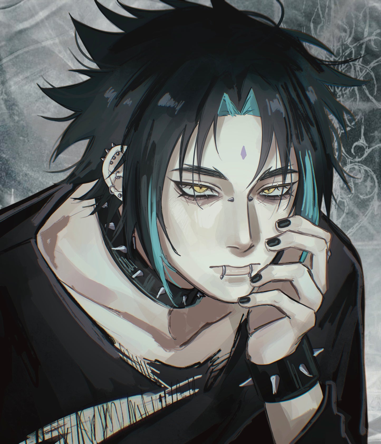 Genshin impact Xiao anime boy drawing GLOSSY ART PRINT