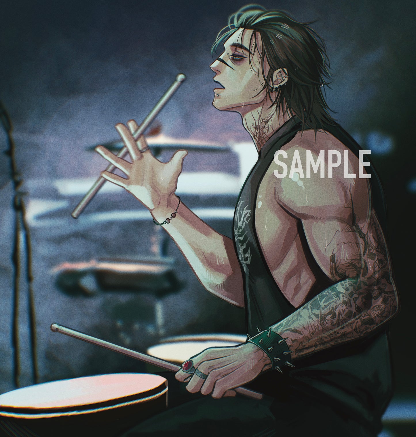 Anime drawing school photo GLOSSY ART PRINT Choso
