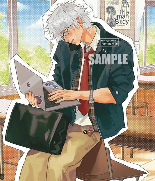 Anime drawing GLOSSY ART PRINT Gojo