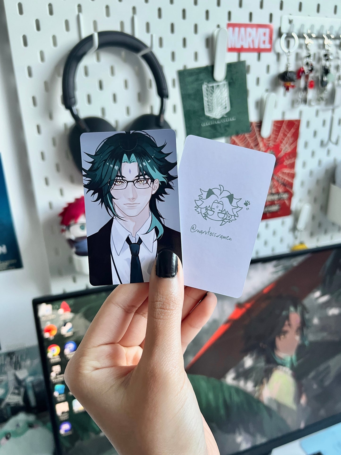 Anime drawing GLOSSY ART PC PHOTOCARDS Genshin Impact Xiao
